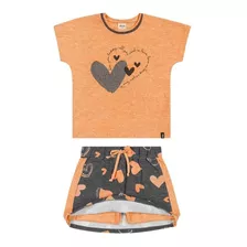 Conjunto Feminino Infantil Blusa/shorts Saia - Elian