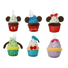 4 Mini Peluches Cupecake Disney Donald, Mickey, Minnie Pluto