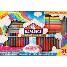 Kit Elmers Rainbow Glitter Glue 31 Piezas Para Slime