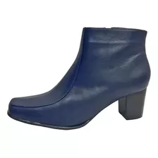 Bota Feminina Couro Legitimo Levina Alves Salto Bloco 10705