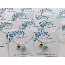 10 Pulseiras Azul Personalizadas P/ Lembranças De Casamento