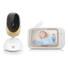 Babá Eletrônica Vm85 Connect Wifi Lcd 5.0 Zoom Digital Branco Motorola