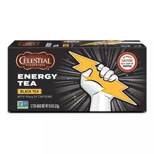 Celestial Seasonings Black Energy Tea 4 Cajas Con 12 Bag C/u
