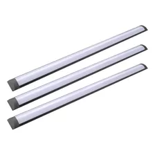 3 Luminária De Teto Linear Led 36w 120cm Bivolt Econômica