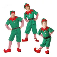 Disfraz Duende Elfo Navidad Para Niños Ayudante Santa Claus