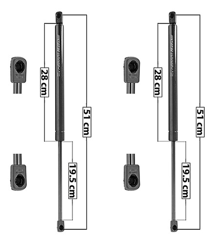 Par Amortiguadores 5ta Puerta Spart Gmc Envoy 2002 2003 2004 Foto 3