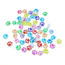 Entremeio Pegadas Patinhas 10mm Em Pvc Candy (20pçs)