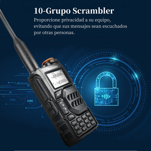 Walkie Talkie Banda Completa Dtmf Scrambler 5w Usb C Carga Foto 7