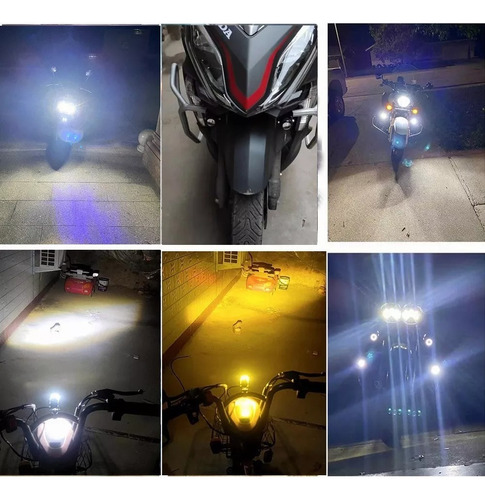 Par Faros De Niebla Lupa Doble Color Luz Para Auto Moto Foto 5