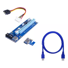 Placa Riser Pci Express Pci-e 006s Usb 3.0 Extender 1x 4pin.