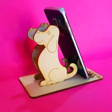 40 Porta Celular Perrito Soporte Fibrofacil Souvenirs Mdf