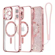 Funda De Celular Meifigno, Para iPhone 15 Pro Max, Oro Rosa