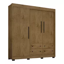 Guarda Roupa Casal 3 Portas 4 Gavetas Cor2234 Araplac