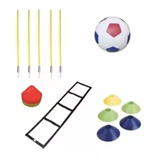 Set De Coordinacion Futbol - Pelota Escalera Bastones Conos