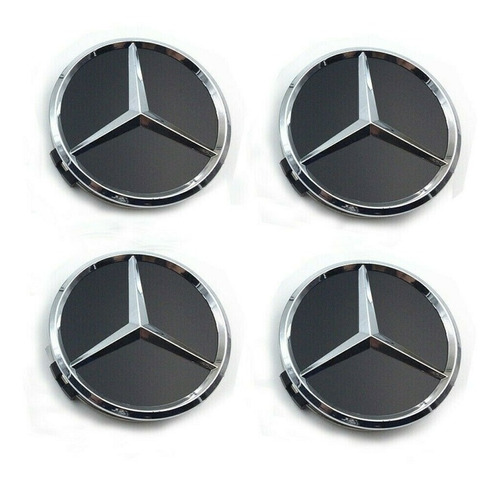 4x Tapon Centros De Rin Mercedes Benz-75mm Negro A1714000125 Foto 4
