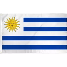 Bandera De Uruguay Grande Mundial Medidas 120 X 180 Cm