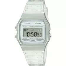 Reloj Casio Modelo F-91 Transparente Blanco