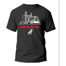 Playera Mod Mack Classic Truck Trailer Estampado Reflejante