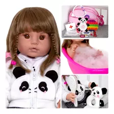 Bebe Reborn Siliconado Panda Adora Com Acessórios Npk Doll