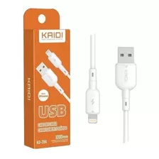 Cabo Usb Kaidi Kd-28a Para Celular iPhone Cor Branco