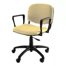 Silla Para Pc - Apoyabrazos Y Regulacion De Altura Color Crudo