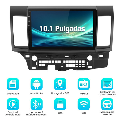 Auto Estreo Pantalla Android Para Mitsubishi Lancer Carplay Foto 3