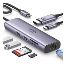 Ugreen Adaptador Multipuerto 7 En 1 Hub Usb-c Con Puertos