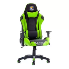 Cadeira Gamer Preta E Verde Mk-8062pg - Makkon