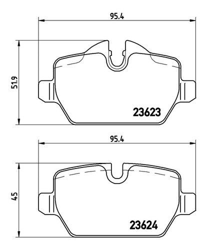 Kit Traseras Balatas Bajos Metales Brembo Bmw 120i 05/11 Foto 2