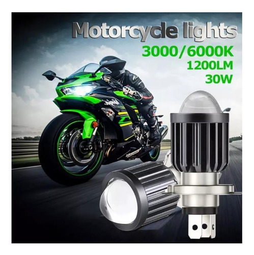 Faro Foco Led Mini Lupa H4 Ba20d H6 Alta Baja Moto 2000lm Foto 7