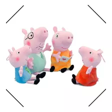 Kit Peppa Pig Pelúcia Família 30cm / 20 Cm