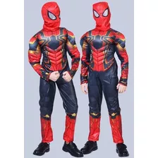 Disfraz De Spiderman Con Músculos Y Máscara Para Niños.