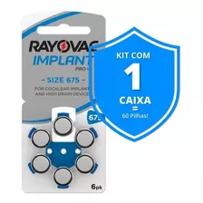 60 Pilhas Baterias 675 Pr44 Implant Coclear Rayovac