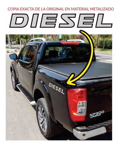 Emblema Adesivo De Pick Up Diesel Nissan Np300 Por 2 Unid Foto 2