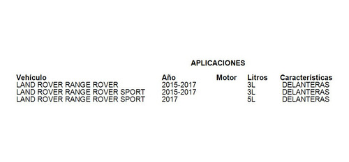 Balatas Delanteras Land Rover Range Rover 2017 3.0l Brembo Foto 3