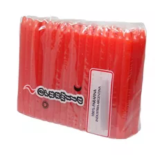 Velas Largas Comunes X100 Rojas 19cm 2 Paquetes Pub Esp