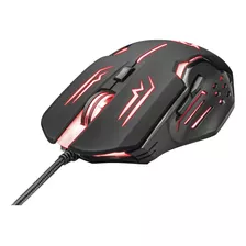 Mouse Pc Gamer Trust Gxt 108 Rava Iluminación Led Rgb Envio Color Negro