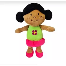 Boneca Chocalho De Pelúcia Morena Unik Baby