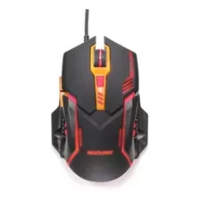 Mouse Gamer Multilaser 2400dpi Preto E Laranja Mo270 Com Fio Cor Preto/laranja