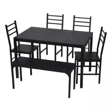 Comedor Campeche Wengue Para 6 Personas Color Chocolate