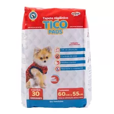 Tapete Higiênico Para Cães Expet Tico Pads 60x55cm C/ 30un