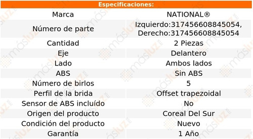 2- Mazas Delanteras Sin Abs Eclipse 1995/2005 National Foto 4