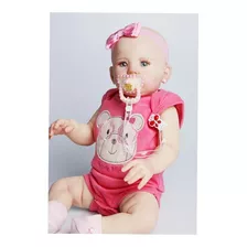 Boneca Bebê Reborn Abigail Sorrindo 48cm Corpo De Silicone