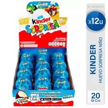 Huevo Kinder Sorpresa Para Niño Chocolate Caja X12 Unidades