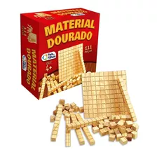 Material Dourado 111 Peças Madeira Matematica Pais E Filhos