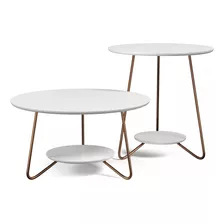 Set Mesa Ratona + Mesa Auxiliar Living Nordico