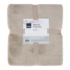 Manta Flannel 125 X 150 Cm Soft Suave Krea Beige