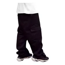 Calça Cargo Masculina Larga Skatista streetwear Tendência