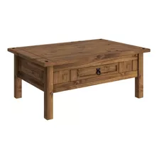 Mesa De Centro 1 Gaveta Rustic Line Móveis Mpo Cera Jfwt