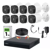 Dahua Kit De Video Vigilancia 8 Cámaras De Seguridad 2 Mp Con Hdd 1 Tb Circuito Cerrado Con Detección De Movimiento En Alta Resolución Dh-kit8ch-2mp-plus-1tbcc